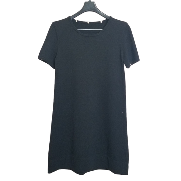 Theory Dresses & Skirts - theory Black Merino Wool Shift Sweater Dress Small
